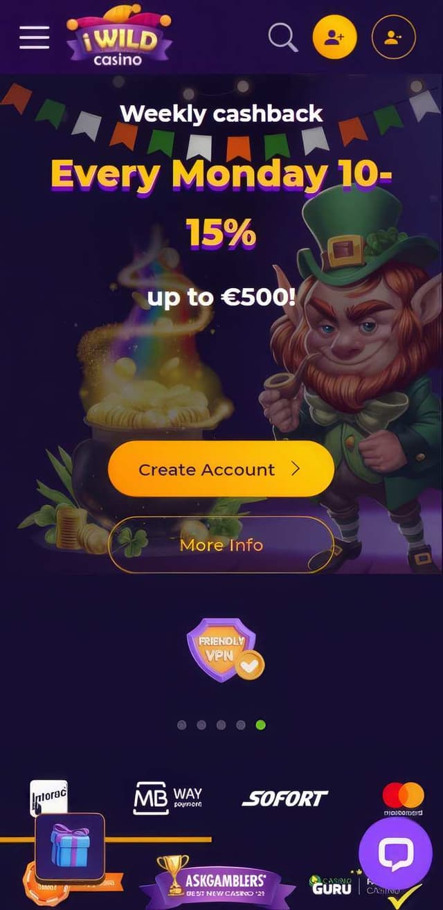 iwild casino homepage mobile