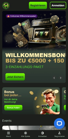 Weltbet Homepage Mobile