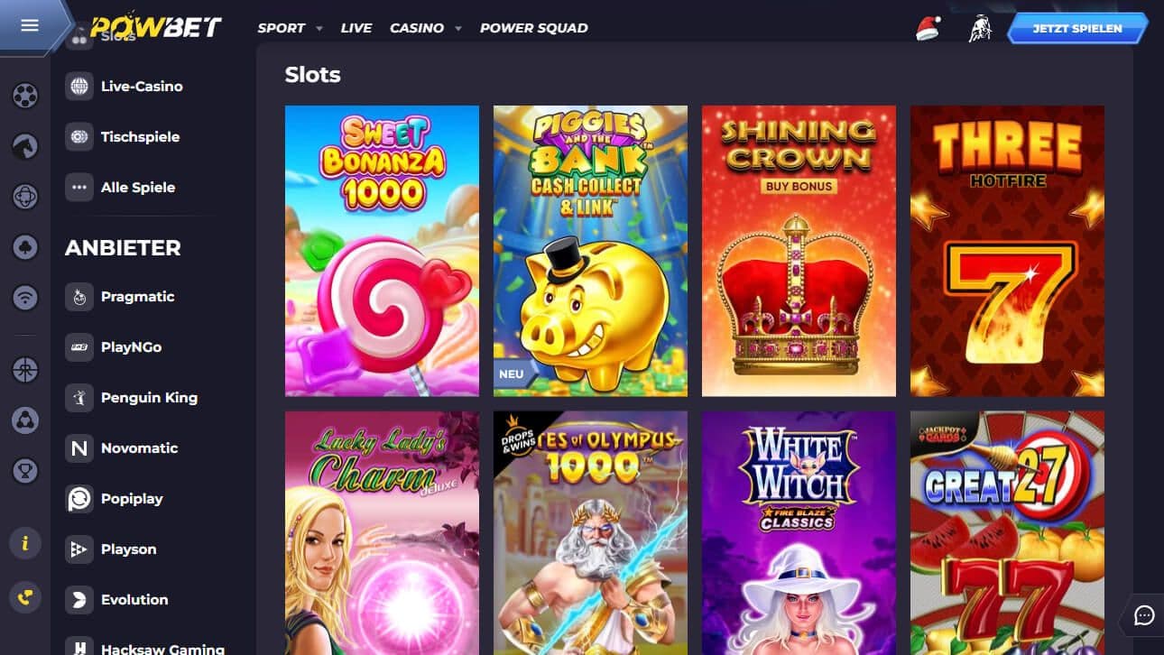 powbet spielautomaten desktop