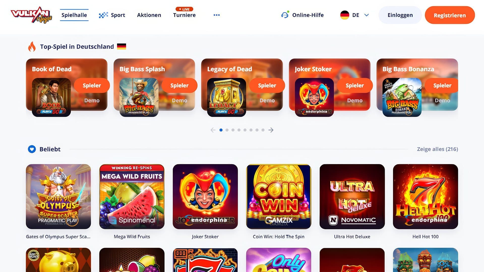 vulkanvegas spielautomaten desktop