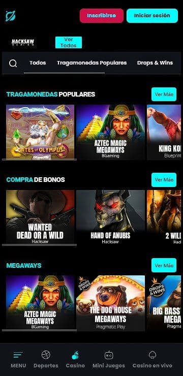 Juegos de casino en Cosmobet.