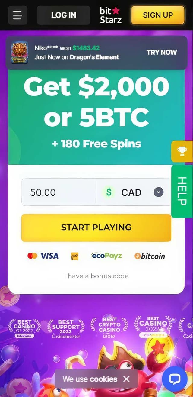 bitstarz homepage mobile