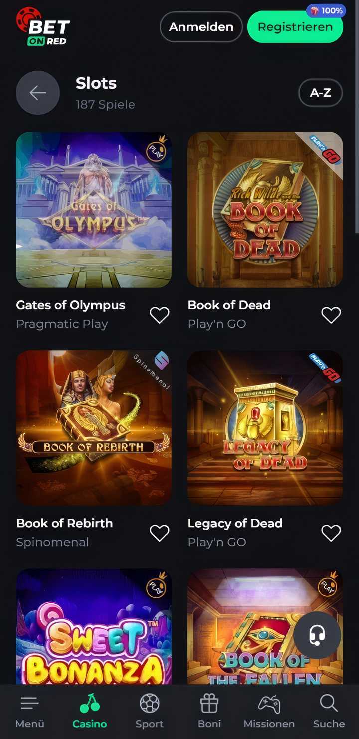 BetOnRed Casino Slots Mobile