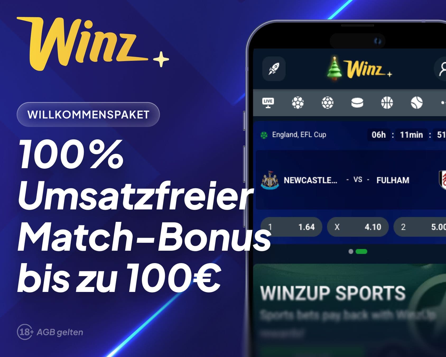 Winz.io Sportwetten-Willkommensbonus