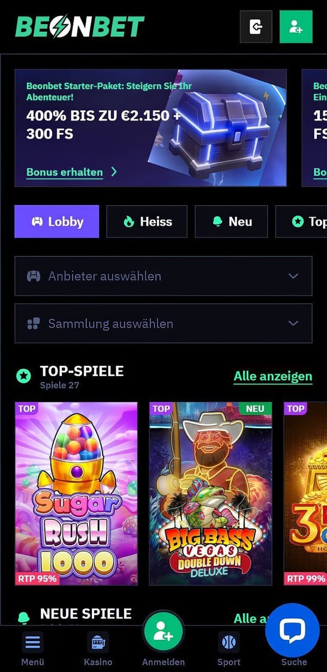 Beonbet Homepage Mobile