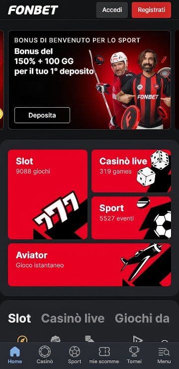 Fonbet Homepage Mobile