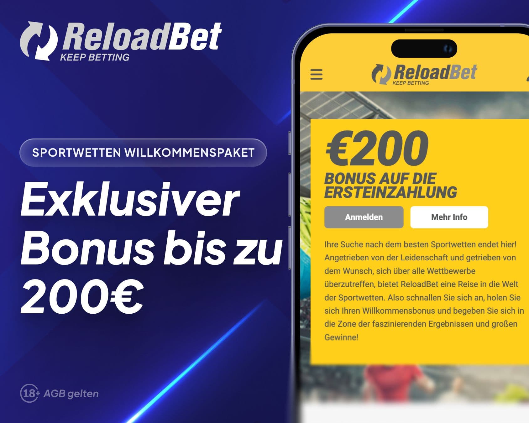 ReloadBet Wettbonus für Neukunden