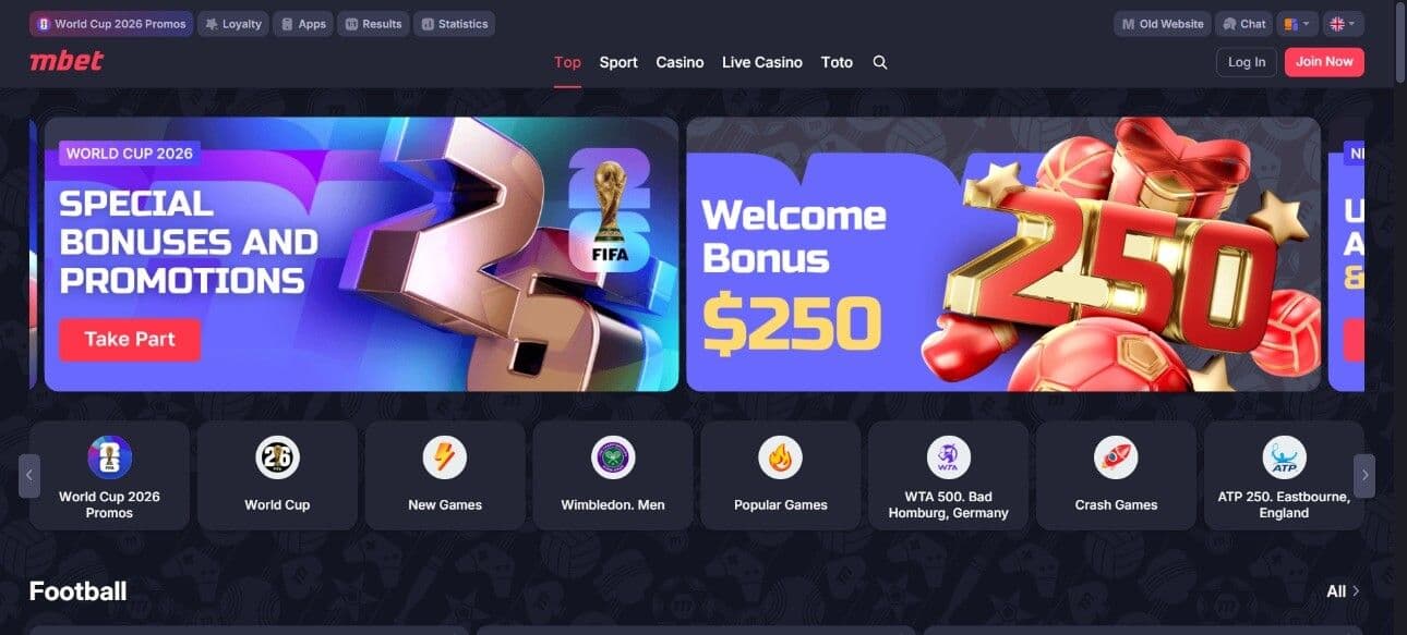 marathonbet homepage desktop