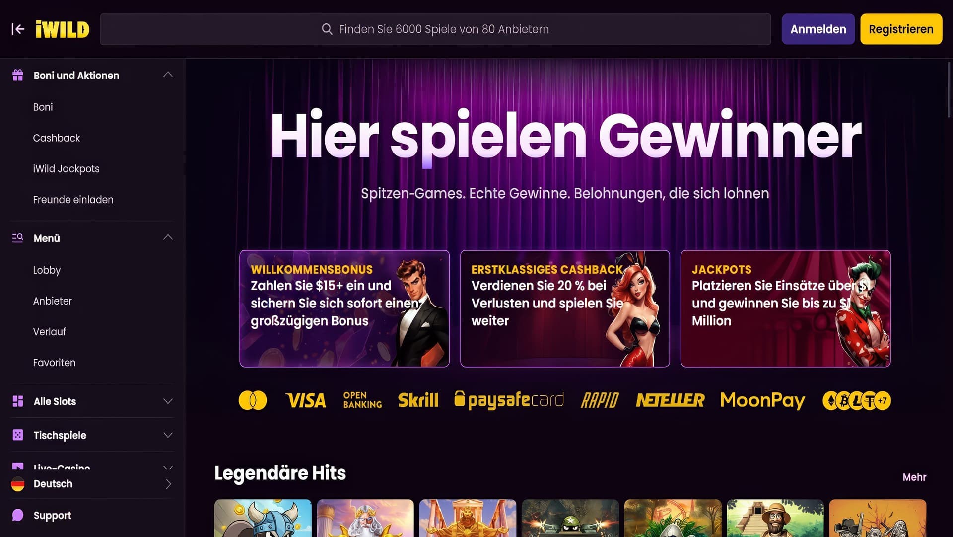 iWild Homepage Desktop