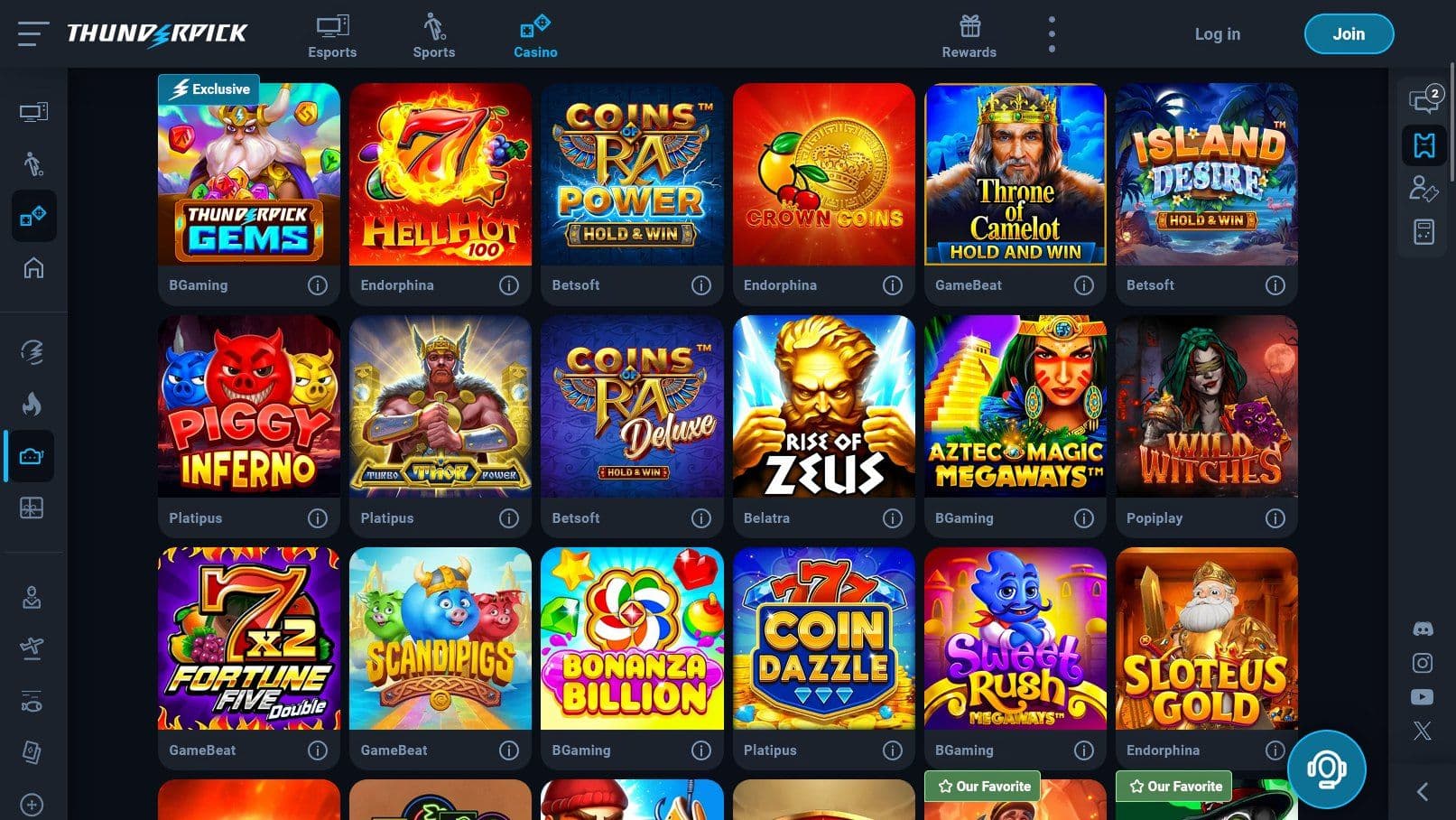 Thunderpick Casino Slots