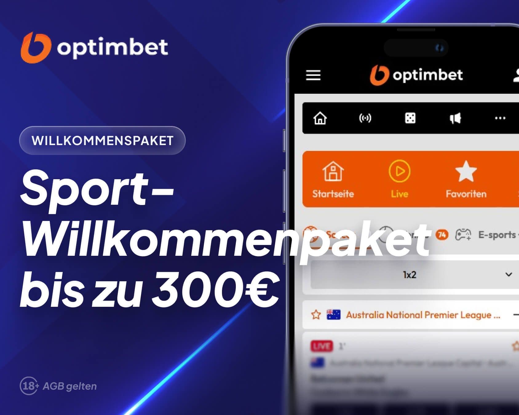 Optimbet Sport-Willkommenspaket