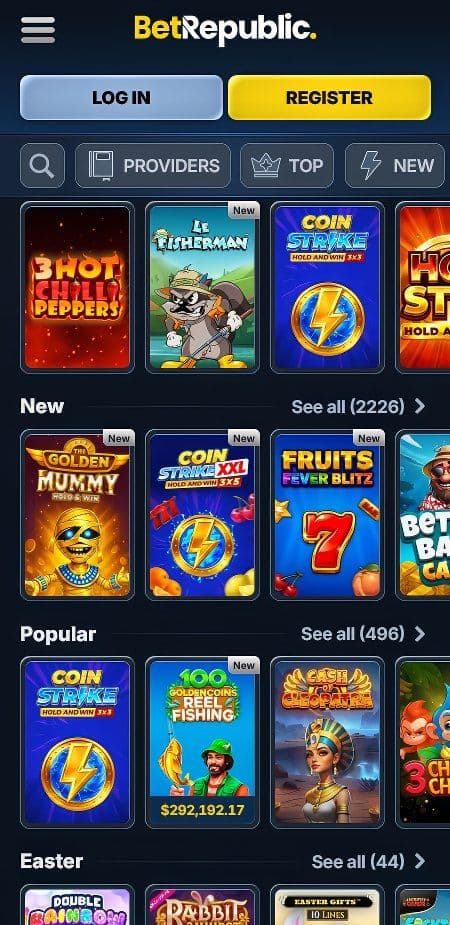 BetRepublic Slots Mobile