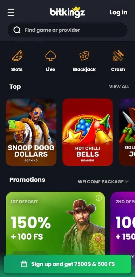 Bitkingz Casino Mobile