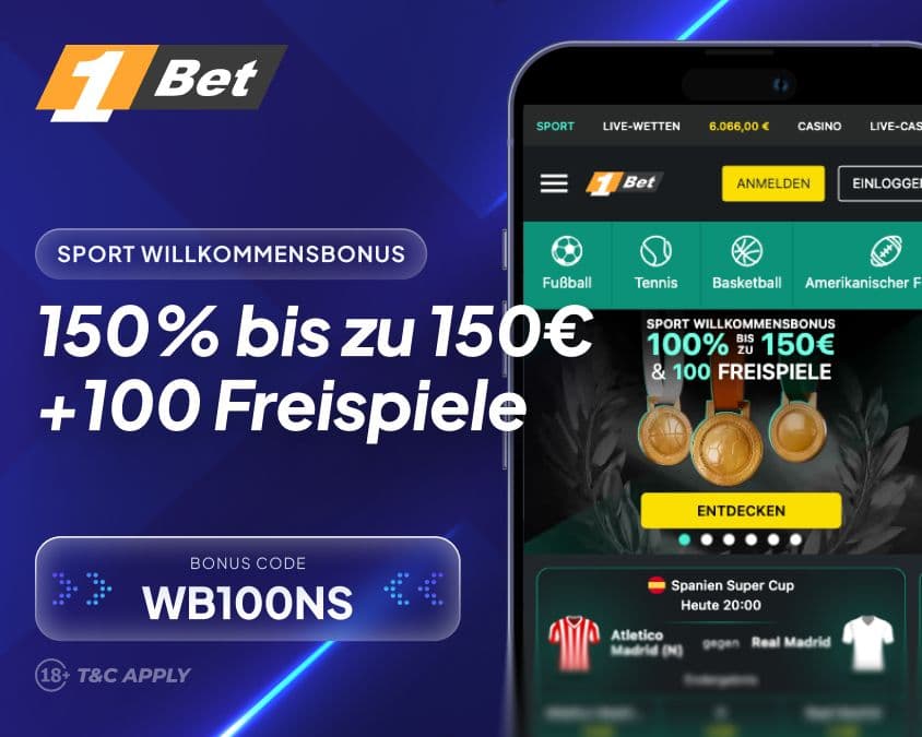 1Bet Sportwetten Willkommensbonus