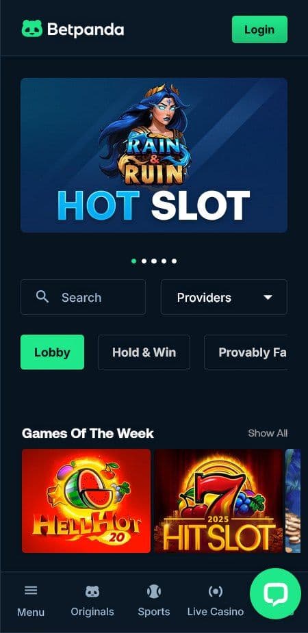 BetPanda Casino Mobile
