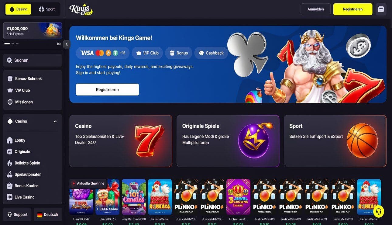 Kings Game home desktop