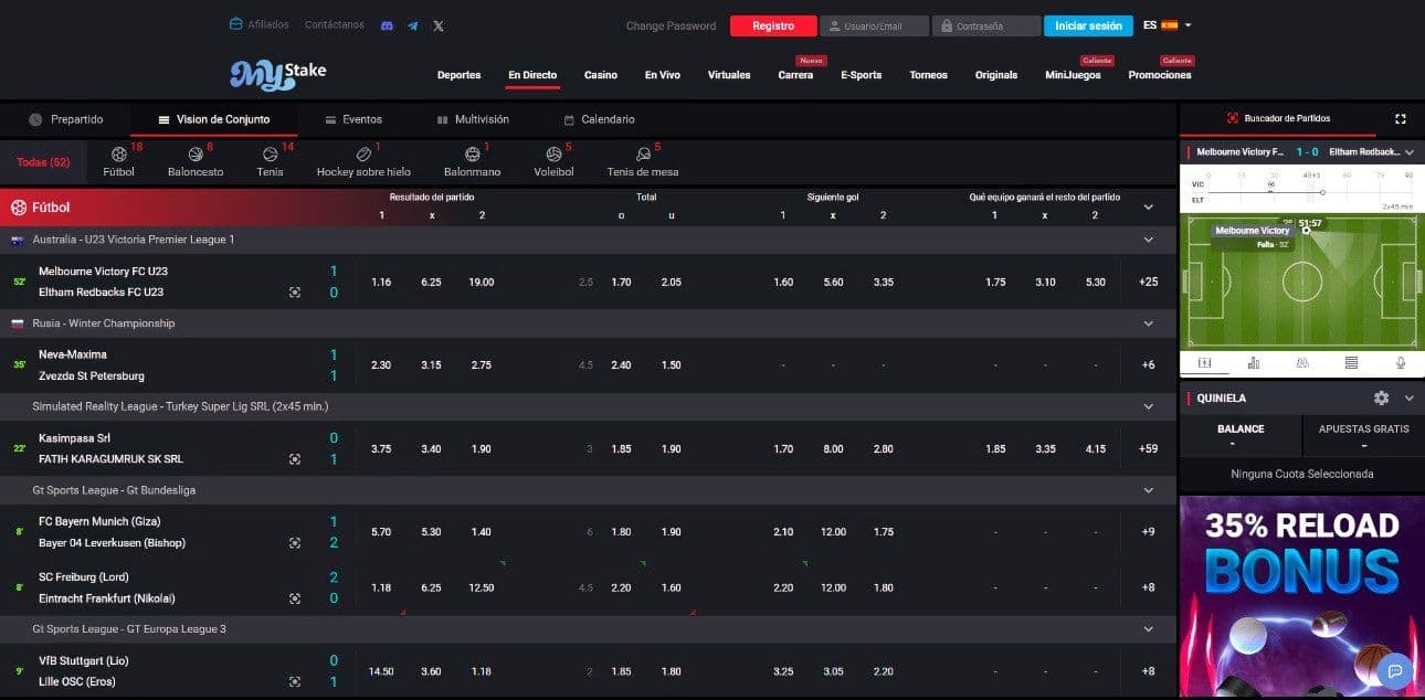 Apuestas en vivo de mystake