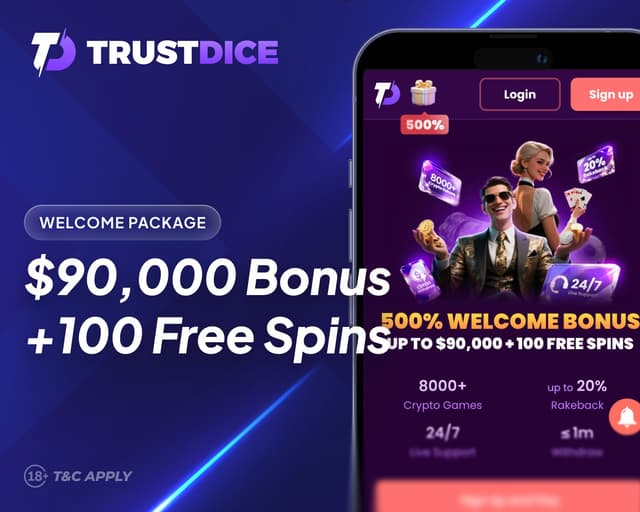 TrustDice Mobile Casino Welcome Bonus