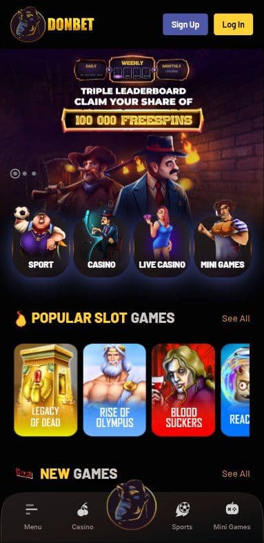 Donbet Casino Home Mobile