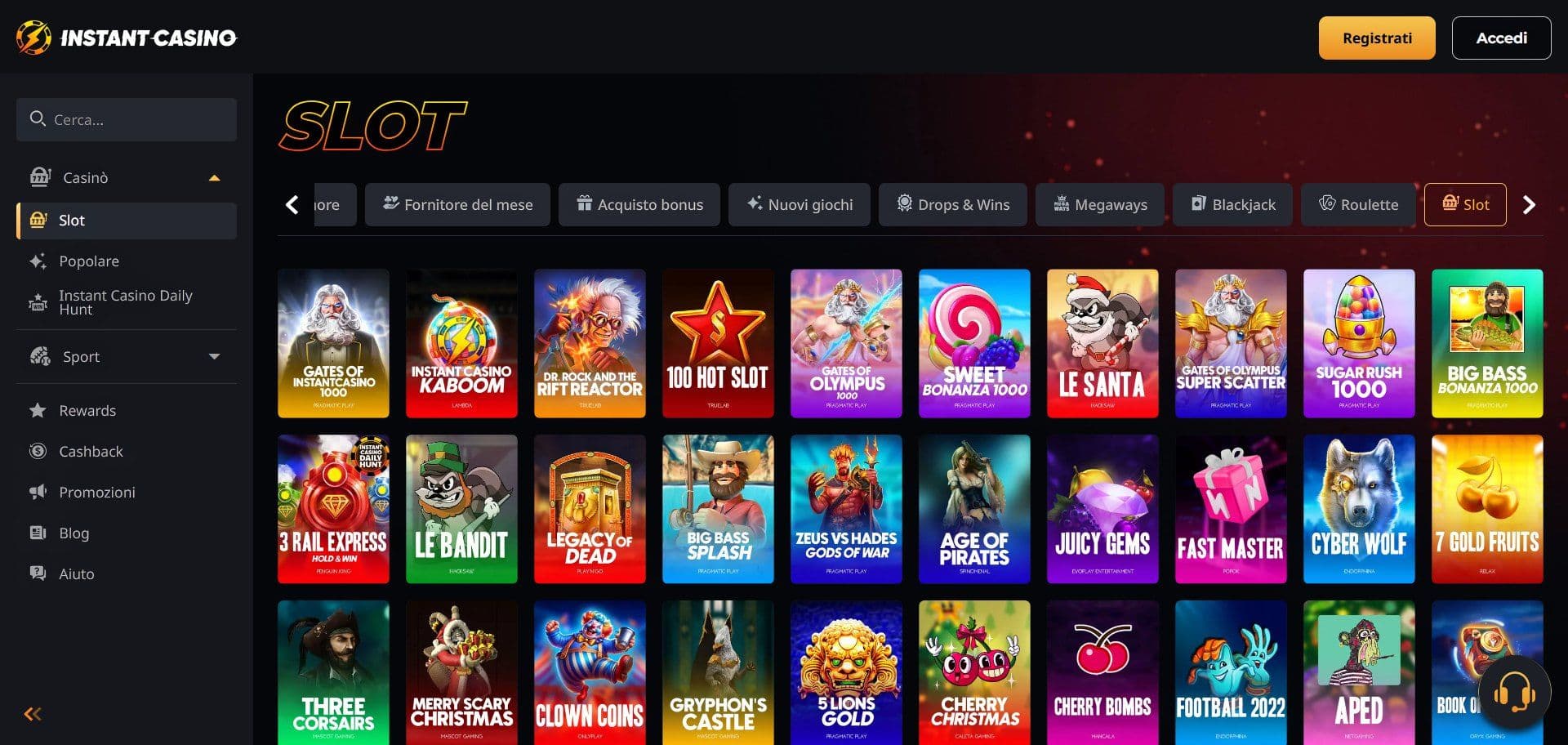 Instant Casino Slots Desktop