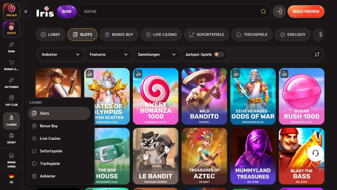 Iris Casino Slots Desktop