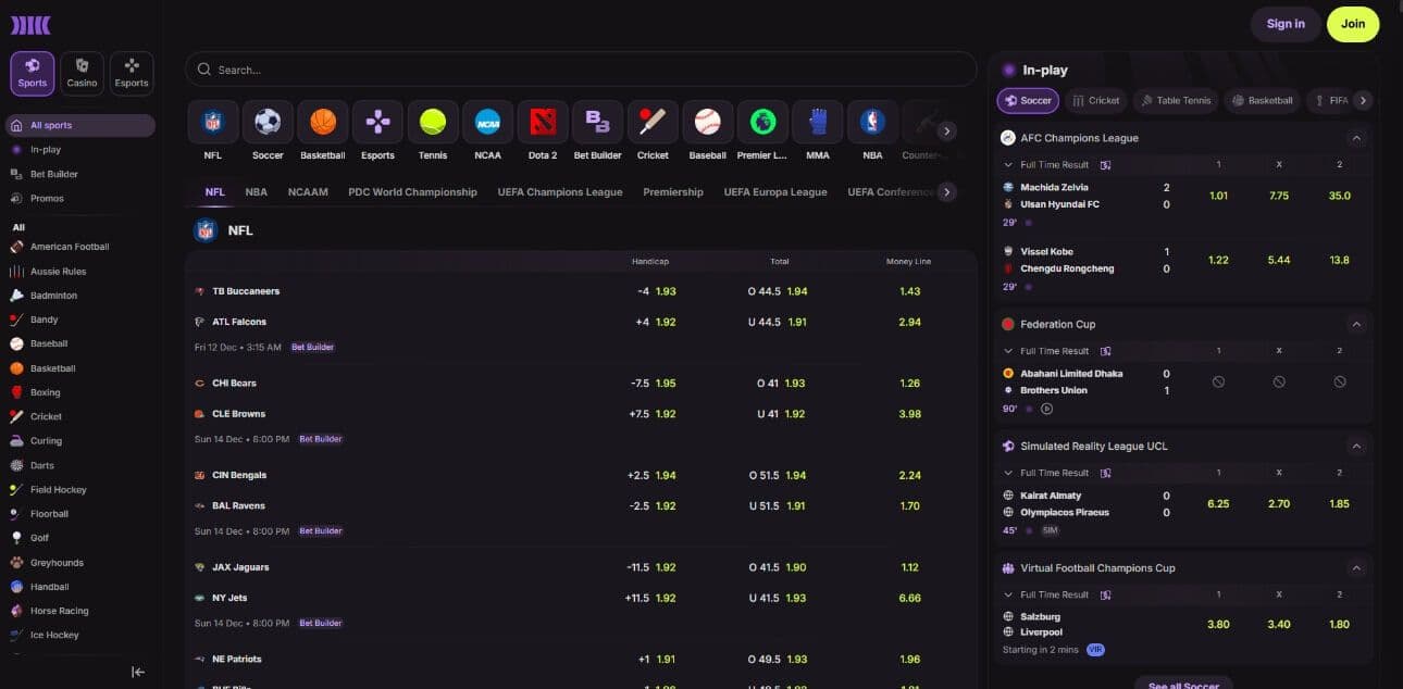 cloudbet homepage desktop