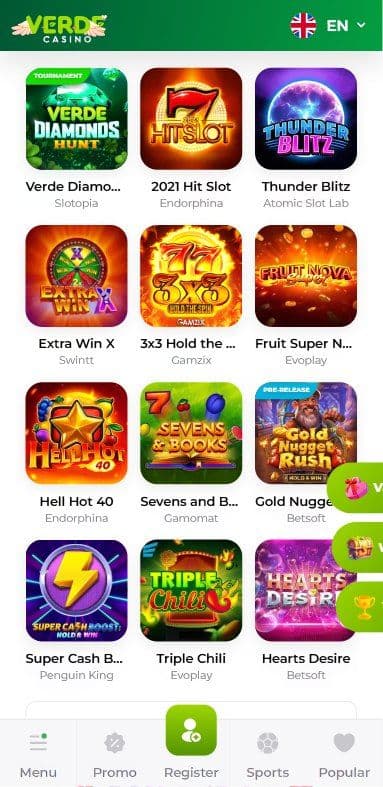 Verde Casino Slots Mobile