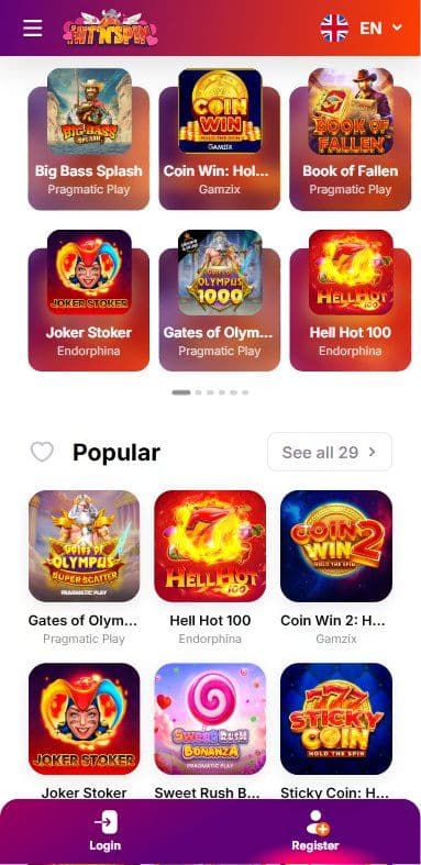 HitNSpin Slots Mobile