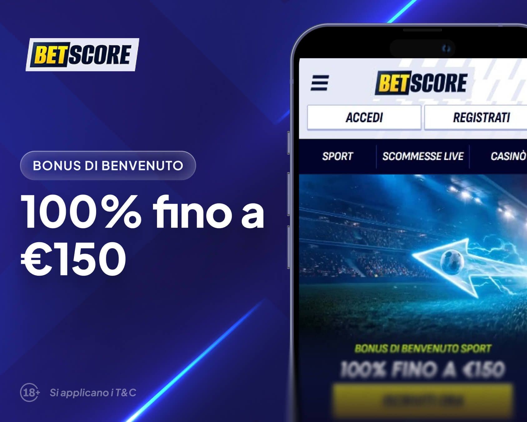 BetScore Bonus di Benvenuto Scommesse