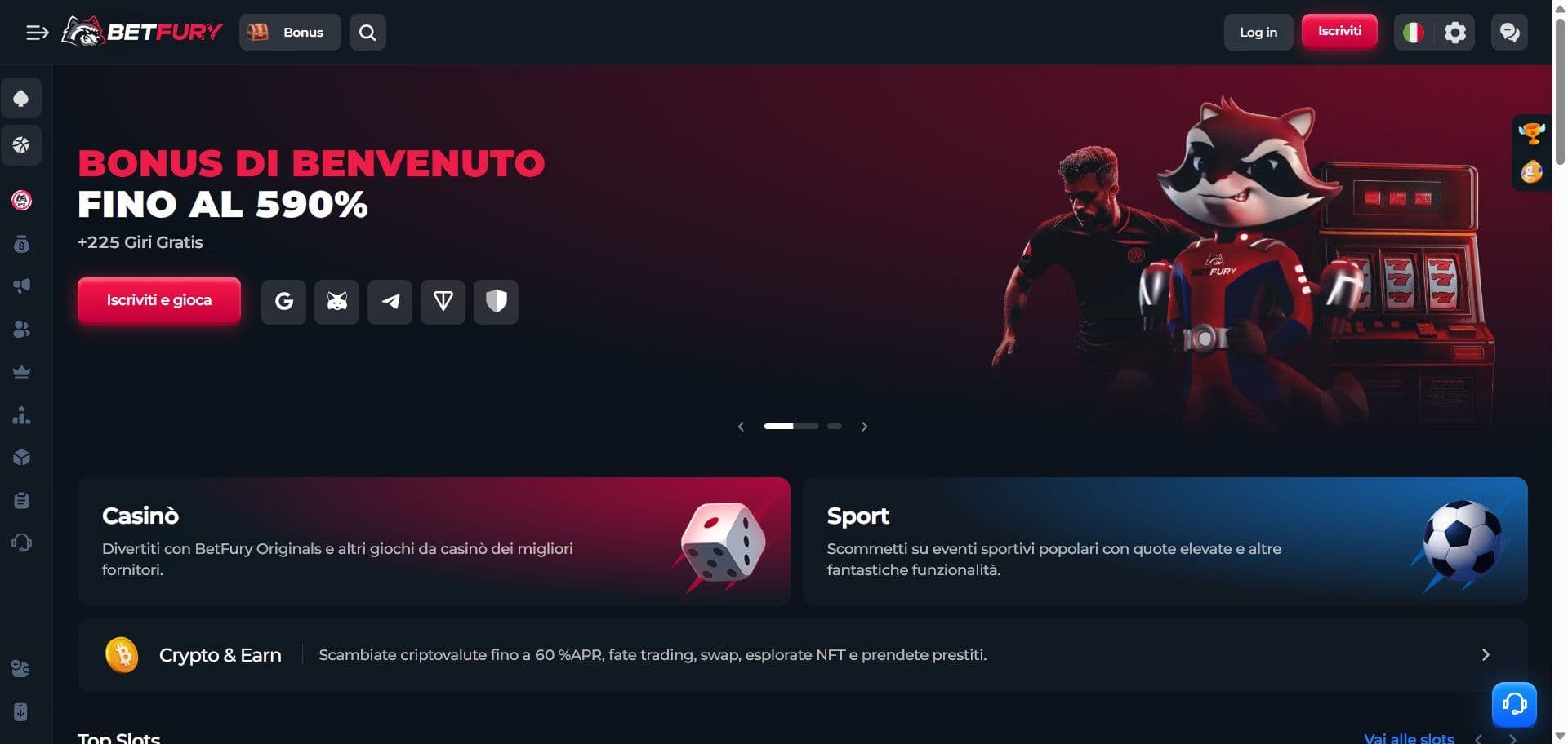 Betfury Home Desktop