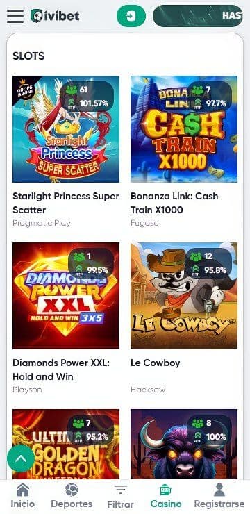 Slots de Ivibet.