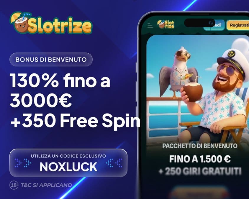 Slotrize Casino Bonus di Benvenuto