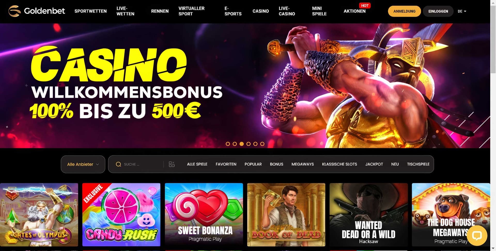 goldenbet homepage desktop
