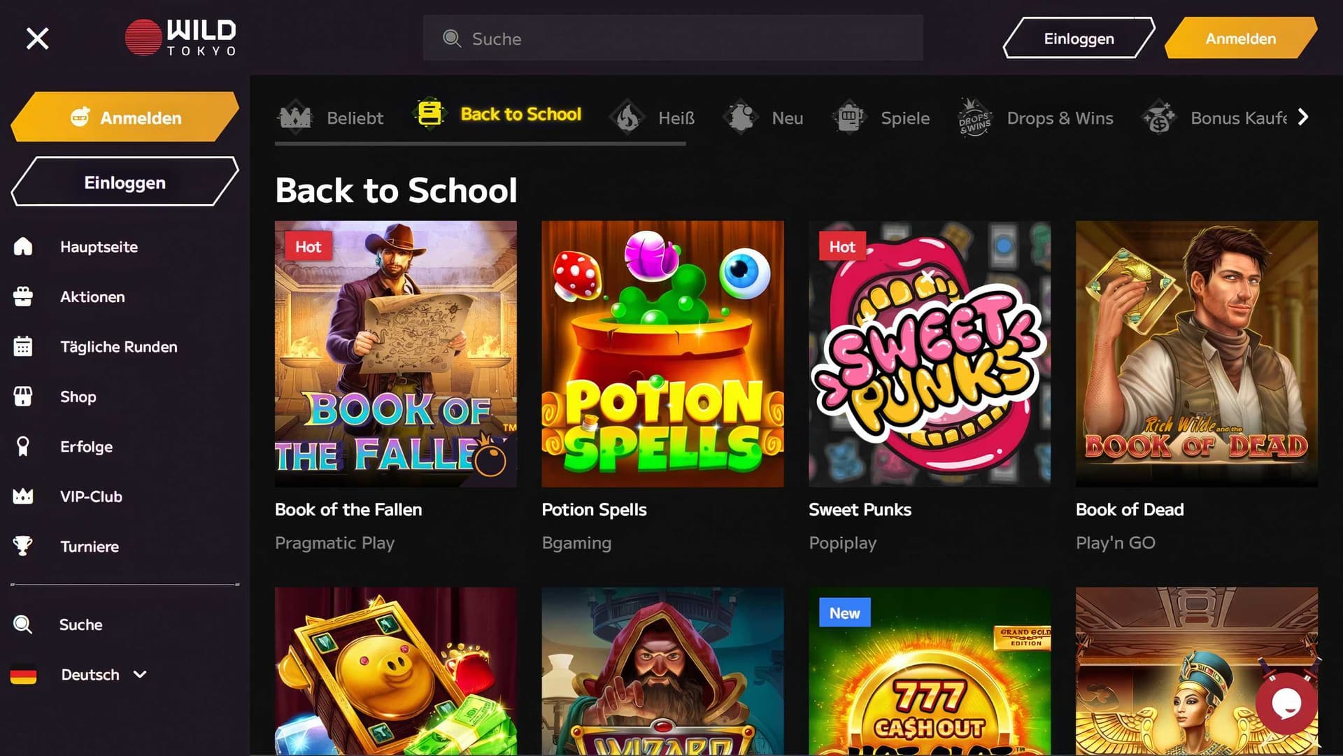 wildtokyo spielautomaten desktop