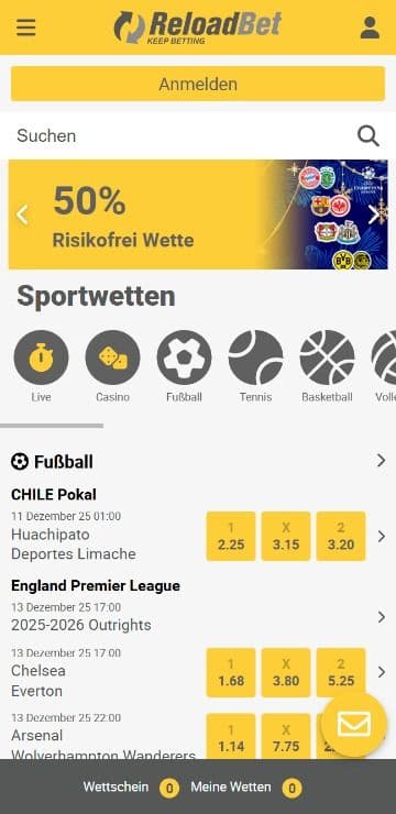 reloadbet homepage mobile