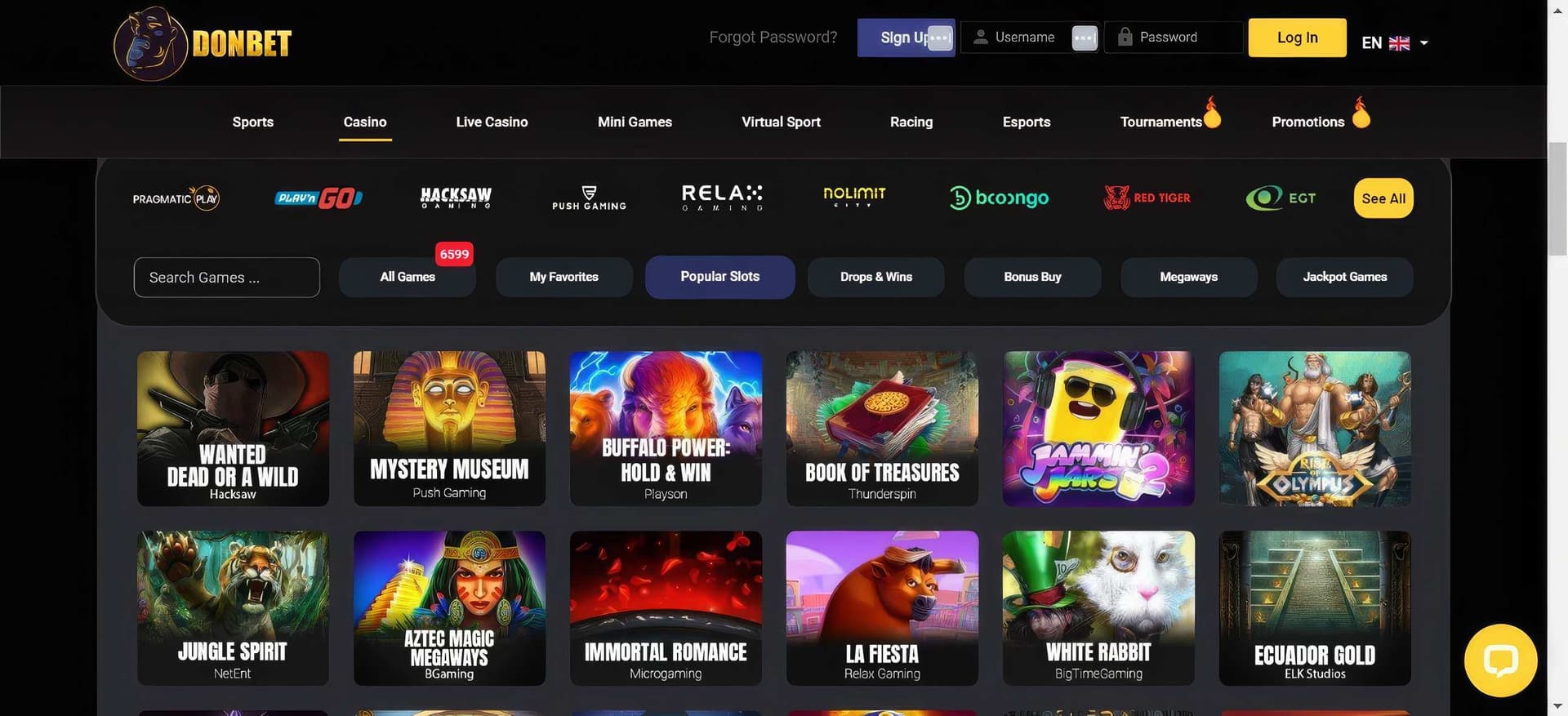 donbet slots desktop