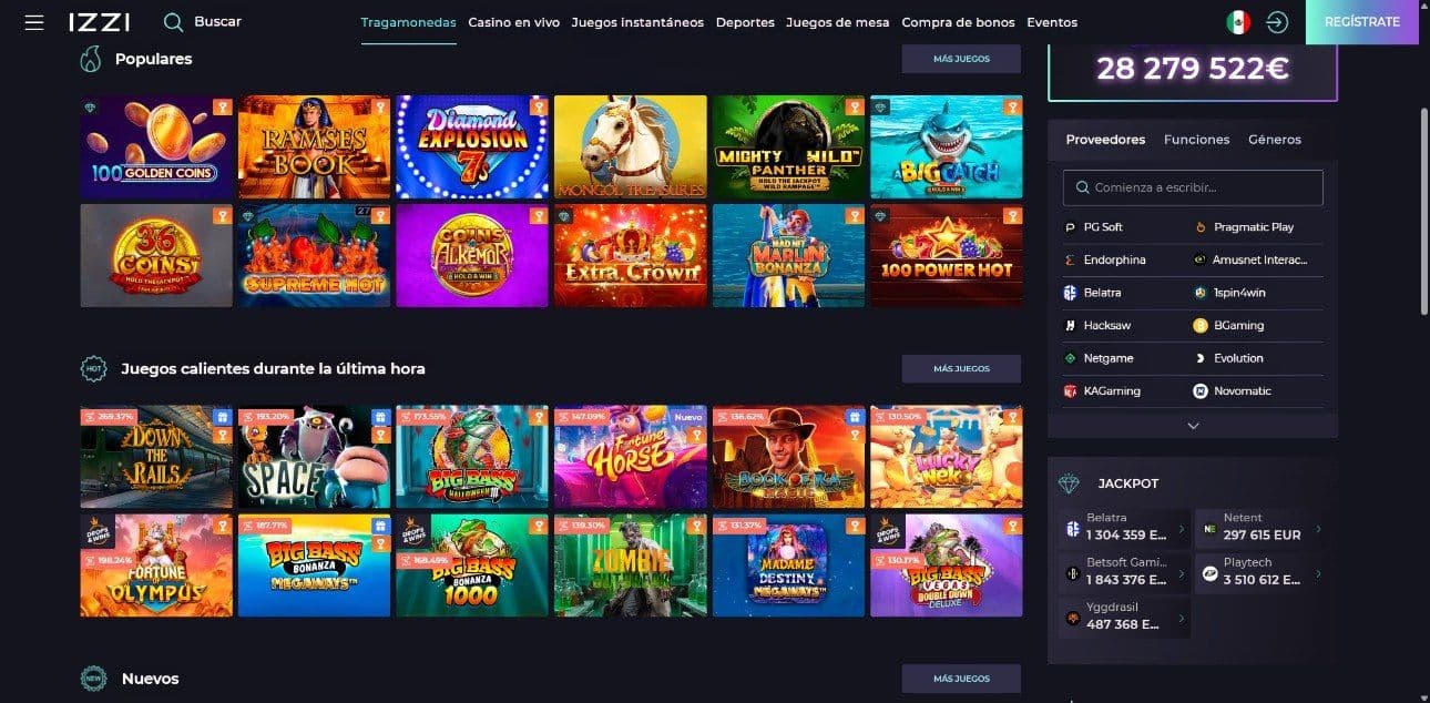 Tragamonedas de izzi