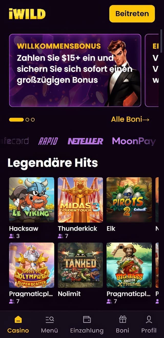 iWild Homepage Mobile