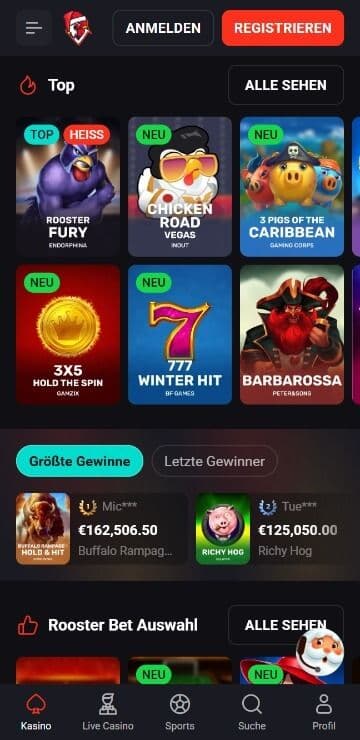 roosterbet spielautomaten mobile