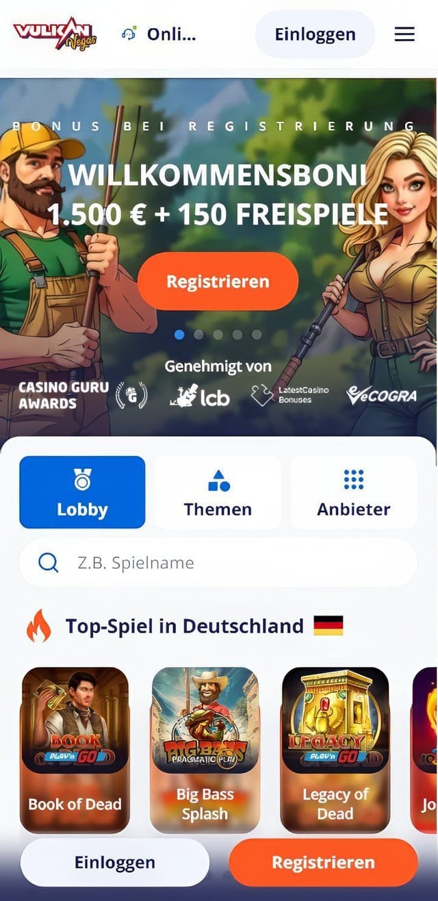 vulkanvegas homepage mobile