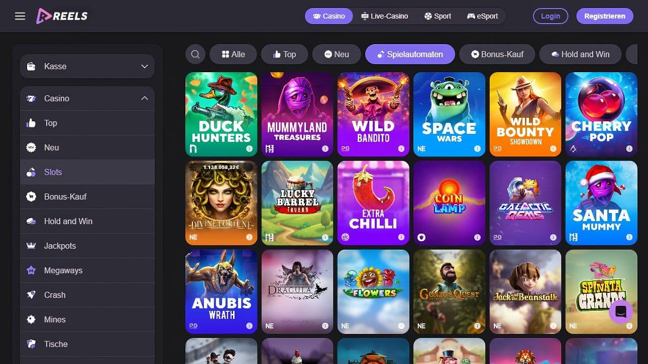 Reels Casino Slots Desktop