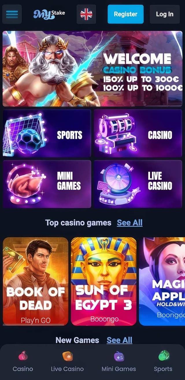 mystake homepage mobile