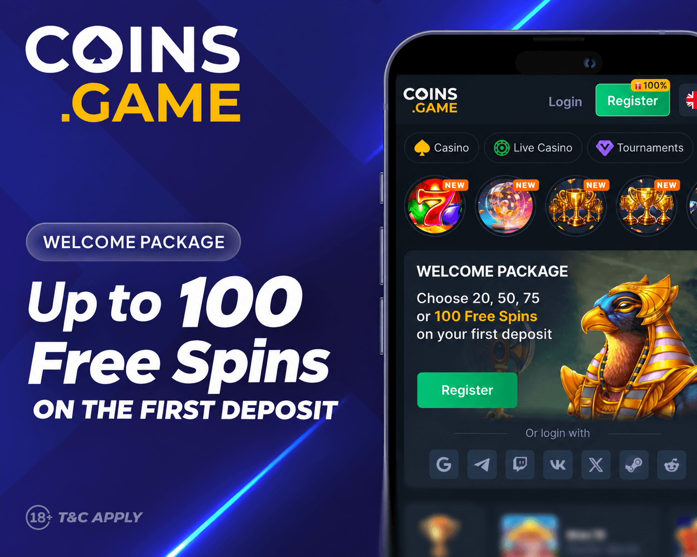 Coins.Game Casino Welcome Package