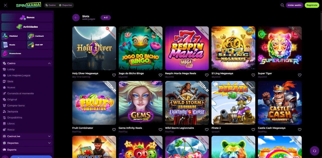 Tragamonedas de spinmama