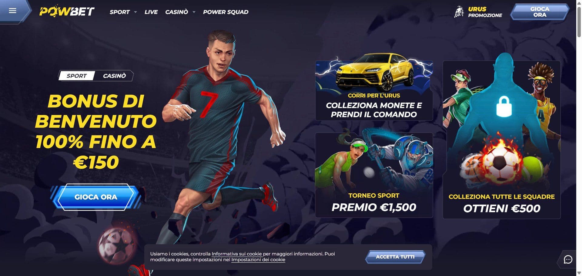 Powbet Scommesse Sportive Home Desktop