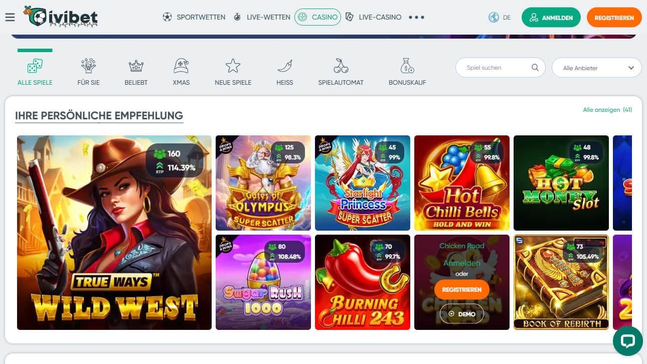 ivibet spielautomaten desktop