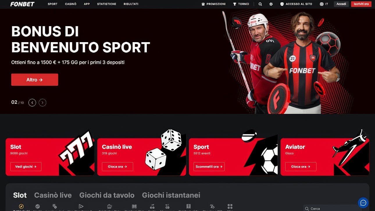 Fonbet Homepage Desktop