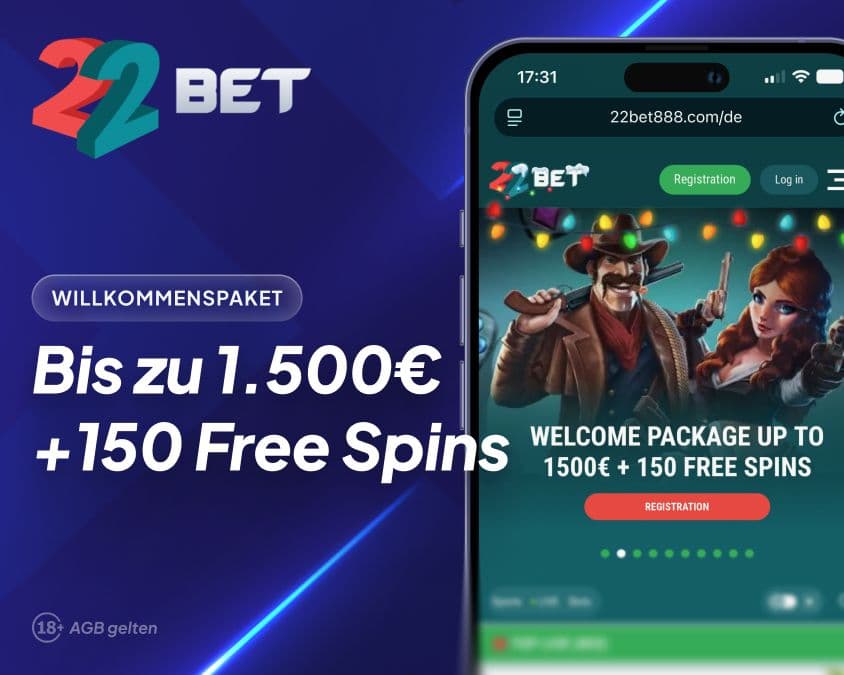 22bet Casino Willkommenspaket