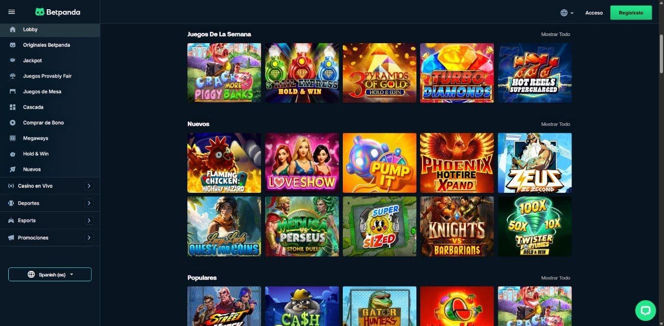 Tragamonedas de betpanda