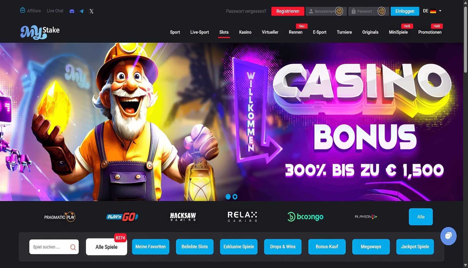 Mystake Homepage Desktop